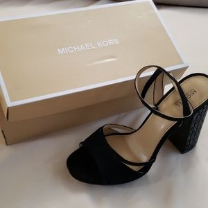 Michael Kors black open-toe heel